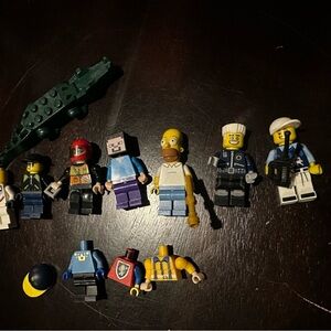 Lego Minifigure Mix with Yellow, Blue, Red and Black Pieces